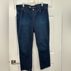 Signature by Levi Strauss Dark Blue Straight Leg Jeans Women’s Pull On Size 18